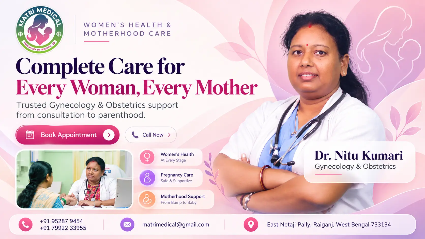 Healthy maternal nutrition and prenatal wellness consultation at Matri Medical