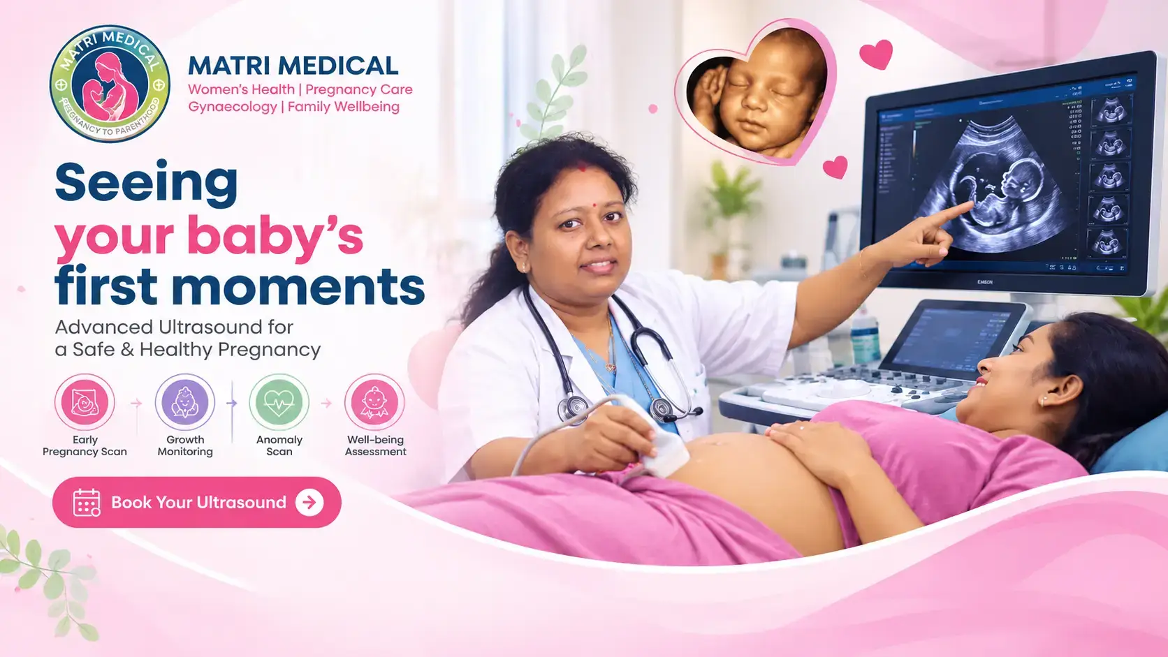 Preparing medical records and antenatal checklists for pregnancy consultation at Matri Medical